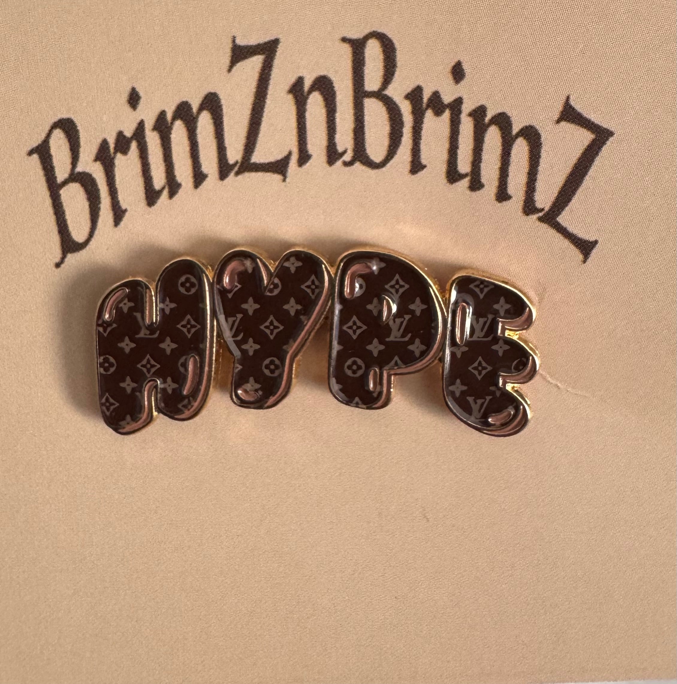 Brown Hype LV Pin